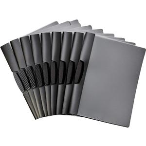 Amazon Basics Report Covers with Clip, Clear Front Presentation Folders, 9 x 10.5 inches, Grey, Pack of 10