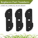 Replacement 243801-02 Edger Blade Compatible with EH1000 Type 5 12 AMP Lawn Edger, 7-3/4" x 2-3/4" Lawn Edger Blade Compatible with LE750 Edge Hog Edger - Replaces 243801-00, 243797-00, 40-519, 3 Pack