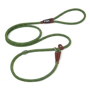 Fida Durable Slip Lead Dog Leash, 6 FT x 3/8" Heavy Duty Dog Loop Leash, Comfortable Strong Rope Slip Leash for Small Dogs and Puppies, No Pull Pet Training Leash with Highly Reflective(3/8", Green)