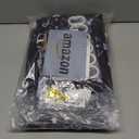 GRIEKOWE 4 Pcs Xmas Ball Black Background Christmas Shower Curtain Set with Non-Slip Rugs, White Snowflake Winter Holiday Festival Rustic Bathroom Home Curtain Decor with Hooks 72x 72in