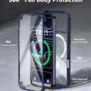 VOFATA for iPhone 17 Pro Max Case, 360 Full Body with Built-in 9H Tempered Glass Screen Protector, Fit for MagSafe, Mil-Grade Drop Protection, Drop Proof Magnetic iPhone 17 Pro Max Phone Case, Blue