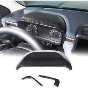 Aunginsy Car Dashboard Meter Frame Cover Trim Compatible with Ford Maverick 2022-2025 Car Center Console Dash Board Trim Frame Dashboard Moulding Protection Cover Decorative ABS Interior Accessories (Carbon Fiber Pattern)