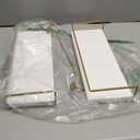 Shario White Floating Shelves - Set of 2, Wall Mounted Hanging Shelves with Golden Towel Rack, Decorative Storage Shelves for Bathroom, Kitchen, Living Room & Bedroom (White Gold, 15.7 Inches) | Hanging Shelves, for Bathroom, Kitchen, Living Room, Bedroom