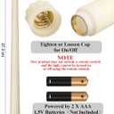 Funtery 48 Pcs Flameless LED Taper Candles Battery Operated Candles Bulk Realistic LED Candlesticks Flickering for Wedding Church Graduation Party Home Decor(Ivory, Classic Style)