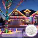 72 Pcs Mounting Brackets Compatible with Govee Outdoor LED Lights (Non Pro Version H705) Light Clips for Outdoor Lights H805, Install Firmly, White