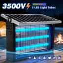 Super Large Solar Bug Zapper Outdoor for 8000 sq.ft, Portable Solar Bug Zapper with High Powered, Rechargeable Electric Bug Zapper for Patio Garden Backyard RV Camping Farm and Large Spaces
