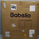 Babelio New Version Baby Gate with Cat Door Adjustable, 29-40" Metal Pet Door for Stairs & Doorways, Pressure Mounted, No Tools Needed, Black