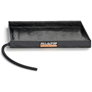 ALL-TOP Shower Room Water Base, 41x41x5in Foldable Collapsible Shower Basin Pan w/Removable Drain Pipe, Universal Shower Tent Waterproof Mat w/Storage Bag