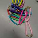 Sureio 24 Pcs Colorful Friendship Bracelets Letter Heart Smile Bracelet Surfer Bracelets Stretch Beaded Kids Bracelet for Girls Women Back to School Tween Girl Party Favors