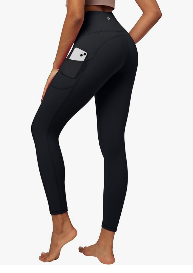 IUGA High Waist Yoga Pants with Pockets, Leggings for Women Tummy Control, Workout Leggings for Women 4 Way Stretch S