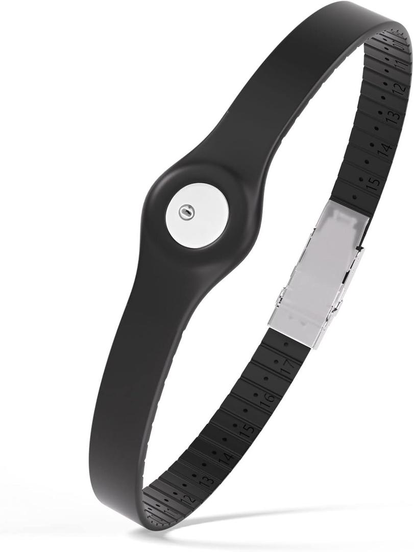 Divoti Glucose Monitor Sensor Cover Armband Compatible for Freestyle CGM Libre 3| Silicone Adjustable Trim to Fit, & Quickly Put-on- Waterproof, Hypoallergenic Black