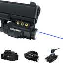 Mini 700 Lumen Pistol Light Laser Combo Weapon Light Tactical Flashlights, Magnetic USB Rechargeable with Green Beam and Strobe Mode for GL and Picatinny Rail (Black)