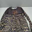 Women's Leopard Print Two Piece Set Mesh See Through Top Bodycon Pants Cheetah Print Set Y2K Club Outfits For Women (X-Large)