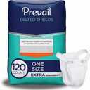 Prevail Belted Undergarment-Extra Absorbency-4 Boxes of 30(120 Total)