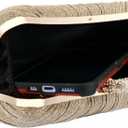 EROUGE Women Evening Clutch Purses Rhinestone Wedding Clutch Evening Handbag for Formal (Gold)