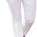 Royalty for Me Women's Royalty for Me Women's Petite 4 Button Skinny Ankle Sustainable Jean (White)