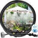 MIXC Misters for Outside Patio, 33FT (10M) Misting Line+8 Mist Nozzles+3/4" Brass Adapter, Outdoor Misting Cooling System for Patio Porch Umbrella BBQ Chicken Coop