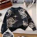 BEAUDRM Girl's Cute Coogi Sweaters Fall Crewneck Sweater Long Sleeve Knit Pullover Jumper, 5T