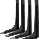12"x 7"Shelf Bracket ,L Shelf Brackets,max Load 300lbs, Vertical Angle, Premium Alloy Metal Heavy Duty Shelf Bracket, high Strength Mounting Hardware , countertop Support, Pack of 4. (12INCH x 7INCH)