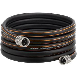 Giraffe Tools Leader Hose 8ft x 5/8", Custom Length, Heavy Duty, No Kink, Flexible, Rubber Garden Hose, Leakproof Water Hose with Male to Female Fittings, 600 Burst PSI