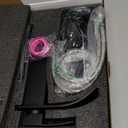 BESy Black Waterfall Bathroom Faucet, Single Hole 1 Hole 3 Holes Single Handle Bathroom Sink Faucet, Vanity Faucet with 6 Inch Deck Plate, cUPC Waterlines, Matte Black with Pop Up Drain