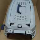 Amazon Basics Sturdy Portable 2-Door Top-Load Hard-Sided Pet Travel Carrier with Secure Ventilation, Handle, Front & Top Entry for Dogs, Cats, 22.8"L x 15"W x 13"H, Gray & Blue
