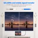Highwings Long HDMI Cable 30FT, High Speed 18Gbps 2.0 Braided Cord-Supports (4K 60Hz HDR,Video Ultra HD 4K 3D HDCP 2.2 ARC-Compatible with PS4/3 Roku TV/HDTV/PS5/Blu-ray