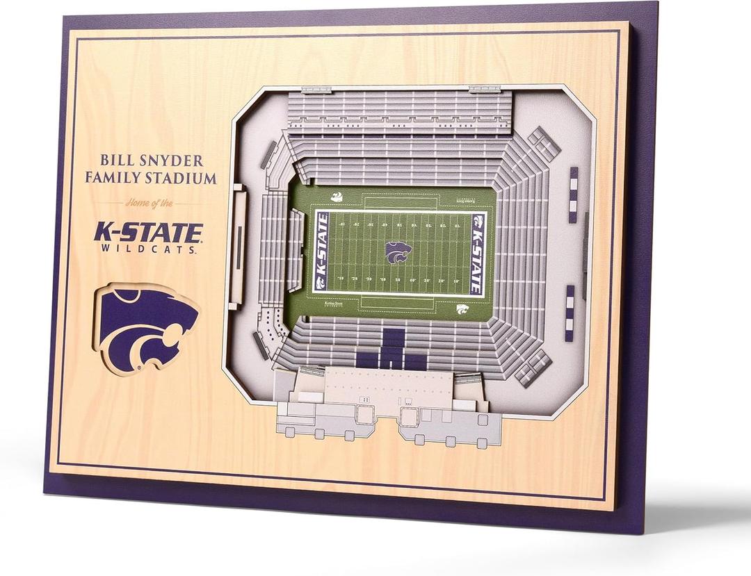 YouTheFan NCAA Kansas State Wildcats 5-Layer StadiumView 3D Wall Art - Bill Snyder Family Stadium