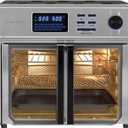 Kalorik MAXX Complete Air Fryer Oven Digital Controls 26-Quart Capacity 10-in-1 Countertop Cooker with 21 Presets, 15 Deluxe Accessories & 60-Recipe Hardcover Cookbook, 1700-Watts, Stainless Steel