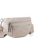 Fashion Leather Crossbody Small Sling Bags Fanny Pack Crossbody Bags Purses Gifts for Women Teen Girls Travel (Apricot)