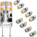 Dimmable G8 LED Light Bulbs 3W Equivalent 20W 25W Halogen 2700K Warm White 300lm AC120V T4 JCD Type Bi-Pin G8 Base for Under Cabinet Counter Puck Kitchen Lighting, No Flicker, 10 Pack