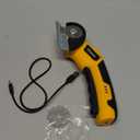 Saker Cordless Electric Scissors,Cardboard Box Cutter,4V Rechargeable Rotary Cutter with Safety Lock & LED Light,Cardboard Cutter for Cutting of Fabric, Leather, Carpet, Plastic, and More(2 Blades)