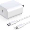 DABUSTAR for iPhone Fast Charger, 33W USB C PD Wall Charger Block Plug with[MFi Certified]6ft Type C to Lightning Cable Quick Charging Data Sync Cord for iPhone14 13 12 11 Pro Max Mini Xs Xr iPad Air