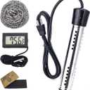 BlueStars 2000W Immersion Water Heater - 304 Stainless Steel Anti-scalding Bucket Electric Heater - Portable Water Heater with Digital LCD Thermometer for Bathtub & Pools