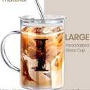 Personalized Extra Large Glass Drinking Cup With Lid Straw Funny For Women Cup Regalos Para Mujer Teen Girl Gifts Trendy Stuff Iced Glasses Tumbler Must Haves For Women Home Essentials