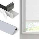 Blackout PVC Light Blocking Strips for Window Shades and Blinds - Blocks Light Along The Sides of Blackout Blinds,Side Tracks for Blackout Shades, Light Blocking Strips for Bedroom (White, 58",2Pcs)