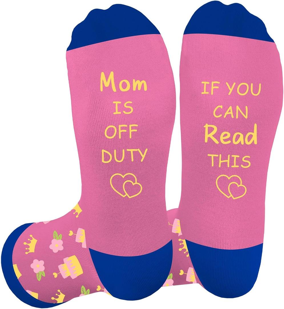 Birthday Gifts for Men Women,Fathers Day Mothers Day Christmas Gifts for Dad Mom Grandparents Friends,Funny Socks (Pink)