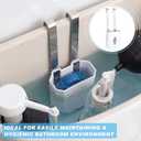 Sliner 3 Pcs Toilet Tank Cleaning Tablet Holder 3.5'' x 2.8'' x 1.4'' Hanging Toilet Tank Bleach Tablet Bracket Cleaner Carrier Prevents Flapper Jams & Residue, Extends Life of Cleaner Tablets