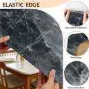 Rectangle Table Cloth with Elastic Edge Waterproof Stain-Resistant Wipeable Fitted Table Cover Fits 4 Foot Tables for Dining, Camping, Outdoor, 48" x 24"