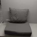 Favoyard Outdoor Seat Cushion Set 24 x 24 Inch Waterproof & Fade Resistant Patio Furniture Cushions with Removable Cover Deep Seat & Back Cushion with Handle and Adjustable Straps for Chair Sofa Couch (Dark Gray)
