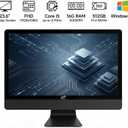 STGSivir All in One Computer PC,23.6" FHD Display,Core i5,16G RAM,512G SSD | All in One Desktop Computer,WiFi,BT 5.0,RGB Keyboard,Mouse,Webcam,HDMI,Win11 Home,AIO for Home,Office