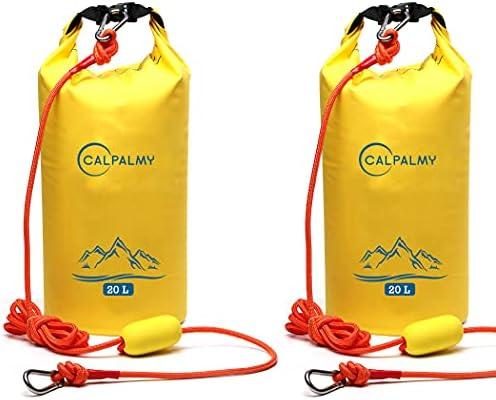 CALPALMY 20L Dry Bags 2-in-1 Sand Anchor Bag (1PCs or 2PCs), PWC Sand Bag Anchor for Small Boats Jetski Power Watercrafts Canoes and Kayaks, Waterproof Dry Bag for Water Sports, Camping, Hiking