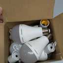 A21 6PK Emergency-Rechargeable-Light-Bulb, Keep Lighting During Power Outage, 12W 6500K LED 65W Equivalent Light Bulbs, 1200 mAh Battery Backup Light Bulbs for Home Power Failure (6500k Cool White)