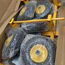 6 Wheel All Terrain Dolly, Heavy Duty Furniture Dolly 1300 Lbs Capacity, 10" Inflatable Tires Big Wheel Dolly, All Terrain Mover for Homes, Logistics, Warehouses, Shopping - 35.5" x 18" - Yellow
