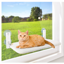 AMOSIJOY Cordless Cat Window Perch, Window Hammock for Cats with 4 Strong Suction Cups, Solid Metal Frame and Soft Cover, Indoor Cat Bed