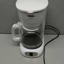 MELLERHOME 12-Cup White Coffee Maker - Borosilicate Carafe, Auto-Off, Reusable Filter, Anti-Drip, Keep-Warm Function, Clear Water Level Window, White Kitchen Accessories