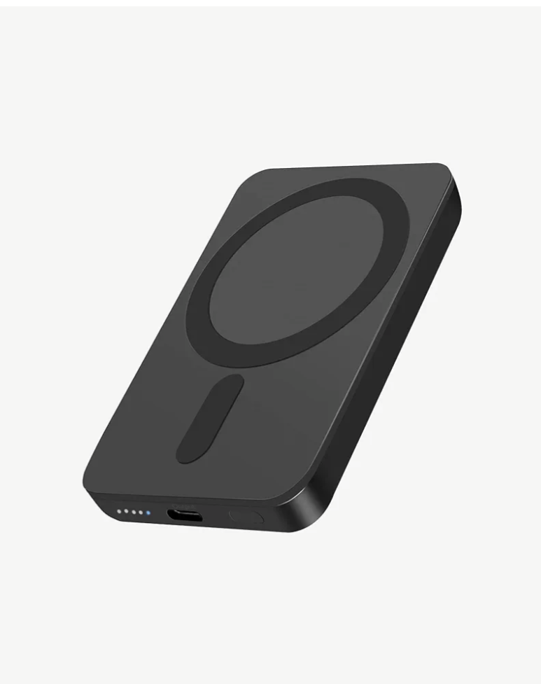 Miady Mini MagSafe-Compatible Portable Charger, 5000mAh 5W Compact Magnetic Power Bank for iPhone 16/15/14/13/12, 12W USB-C Charging Battery Pack