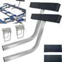 Boat Trailer Guide,Replaceable Boat Trailer Guide,20-inch Aluminum Square Tube kit, 316 Stainless Steel Trailer Guide Bar Heavy Duty Roller Guide