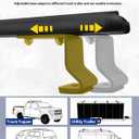 Mountainpeak 500LB Capacity Pickup Truck Topper Ladder Rack Camper Shell Roof Rack for Van Trailer Truck Cap Rack - 60" Crossbar Aluminum Black