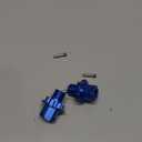 Aluminum Alloy +13mm Wide 17mm splined Wheel hubs Hex Adapters for Traxxas 1/8 4WD Sledge Monster Truck Replace 8654 2pcs - Blue